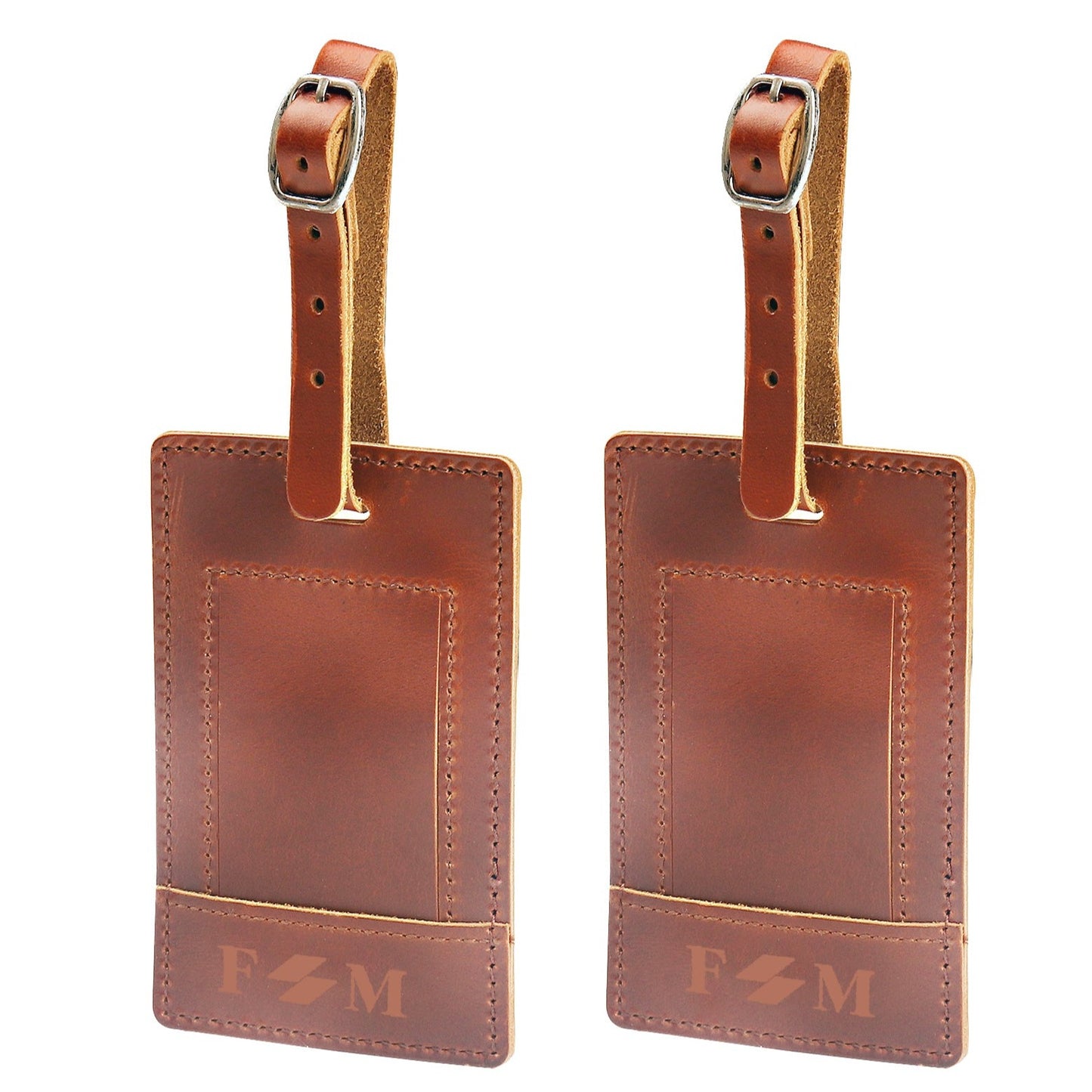 Flex Moves™ Genuine Leather Luggage Tag