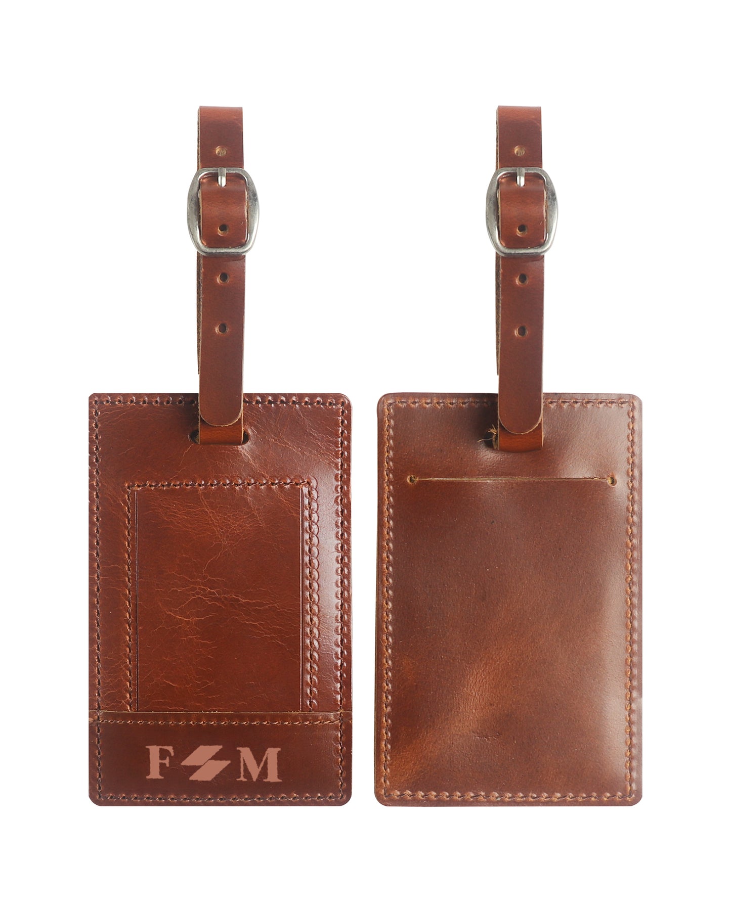 Flex Moves™ Genuine Leather Luggage Tag